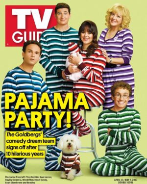 Hayley Orrantia Instagram - Thank you @tvguidemagazine & @jimhalterman for celebrating 10 years of our tv family! I’m so proud of this show & this is such a cool way to honor what we’ve done as a cast and crew. On stands April 20th - May 4th! #TheGoldbergs