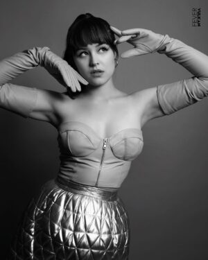 Hayley Orrantia Instagram - this one is titled “funky hands” • @vulkanmag #VulkanFever