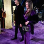 Heba Magdi Instagram - I am lucky to have you always by my side @mohamedmohsensinger From the beautiful day in Riyadh season #joyawards 💜🖤 ______________ Dress @fasateen_boutique Suit @moaaz_el_behairy MUA @hebaalshshtawi Fur @be_my_guest_shopping Jewelry @dimajewellery Bag @massrah_lets_glow