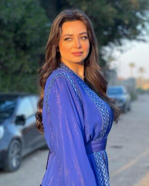 Heba Magdi Instagram - المداح١١١ 💙
______________
Caftan @selhyan 
MUA @ayarady_makeup_artist 
Hairdresser @haythamamin2012