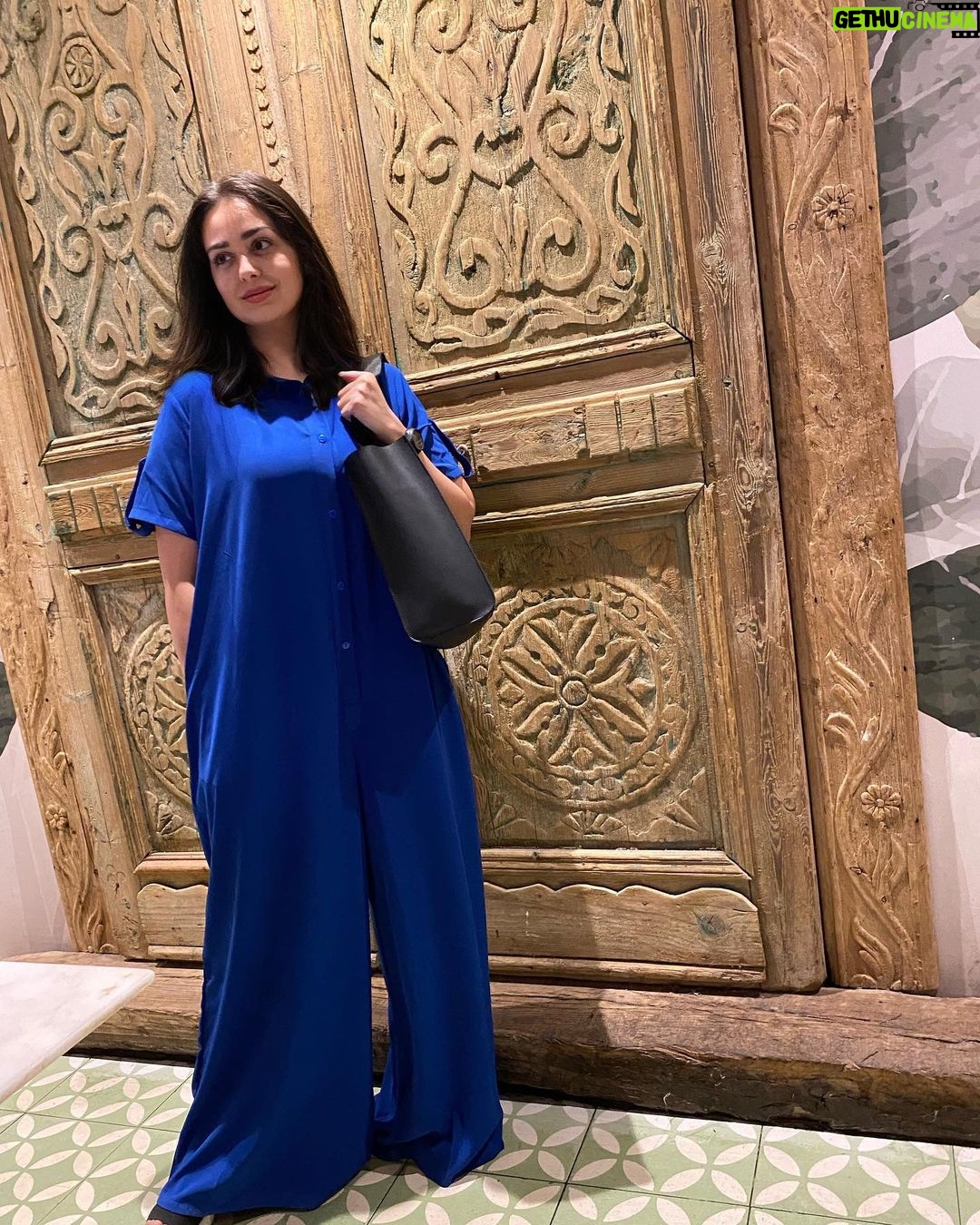 Heba Magdi Instagram - Beautiful night 💙 —————— Jumpsuit by @skadi.eg