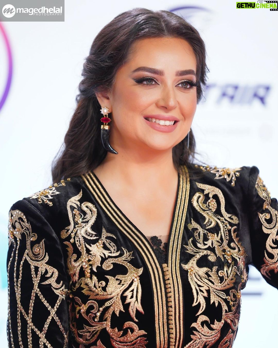 Heba Magdi Instagram - From the closing #ciff44 ___________ Caftan and bag @romeo_couture_officiel Jewelry @dimajewellery MUA @ayarady_makeup_artist Hair @haythamamin2012