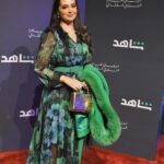 Heba Magdi Instagram - Last night with @shahid.vod ____________ Dress @be_my_guest_shopping MUA @mai_elbahey Jewelry @dimajewellery Hair @adelateef12