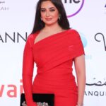 Heba Magdi Instagram - من حفل مهرجان القاهرة السينمائي الدولي في دورتة ٤٤ ______________________ Dress @dinaelgeddawyofficial MUA @ayarady_makeup_artist Hairdresser @haythamamin2012 jewelry @glamour.jewellery Fabric @almasryfabrics