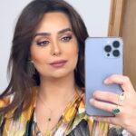 Heba Magdi Instagram - Happy Eid 💛🧡 _______________ Dress @be_my_guest_shopping MUA @ayarady_makeup_artist Hair @haythamamin2012 Jewelry @dimajewellery