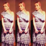 Helen George Instagram - Thank you my dearest @kelvinstylist for dressing me last night! Loved my @annamasonlondon dress, @vickisarge earrings and @aspinaloflondon clutch 💙