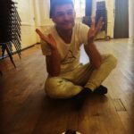 Helen George Instagram - Made the Bossman eat cake with me, week two dance is so tough 😁