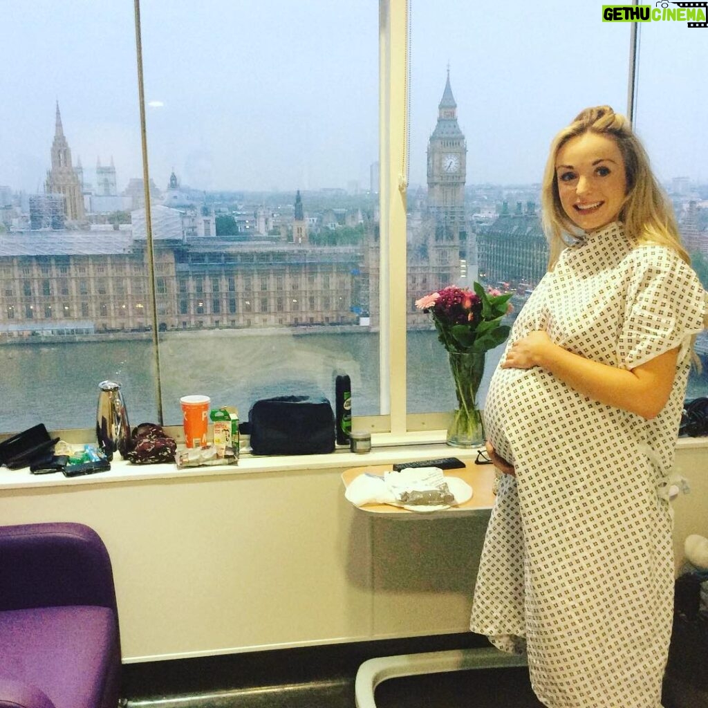 Helen George Instagram - This was me just over a year ago, gowned up and showing off my bump in Big Ben’s gaze. The day before we had been out walking the dog when I had the feeling of my blood literally boiling, and an itchiness all over my body even in my ears and in my eyes. I had scratched myself so much that my shellac nail varnish had chipped and I was black and blue from bruising. I knew that ICP ran in my family, I knew I had a 50/50 chance of having it during my pregnancy. Luckily I was able to call @icpsupport on a Sunday and the magnificent Jenny Chambers talked me through exactly what I should do, “go to the hospital NOW and get your bloods checked”. I tried to brush her off, we had a roast chicken in the oven which I REALLY wanted to eat first. But I went, she was right, and within 24 hours Wren was delivered. It wasn’t my “perfect birth” My nail varnish was chipped in all of the photos, my overnight bag was lacking in everything I needed, but Wren was safe, 3 weeks early. Without Jenny’s help our story may have been different. I would love to invite you to my afternoon tea that I’m hosting to raise money for this small, but vital charity. Tickets in bio 💜