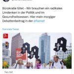 Hendrik Streeck Instagram - Leider läuft derzeit zu viel falsch im Gesundheitswesen angefangen mit der Krankenhausreform, die sich als Reförmchen entpuppt und einem dysfunktionalen RKI. Wir müssen mutig, pragmatisch und visionär das Gesundheitssystem verändern, wenn wir wollen das es zukunftsfähig ist. Mein Gastbeitrag Morgen in der @faz