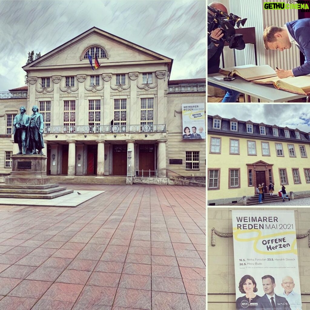 Hendrik Streeck Instagram - Heute durfte ich im geschichtsträchtigen Deutschen Nationaltheater eine Rede zu „Pragmatismus in der Pandemie“ halten und mich ins goldene Buch der Stadt eintragen. Danke für die tolle und herzliche Organisation! @dntweimar Weimar, Germany