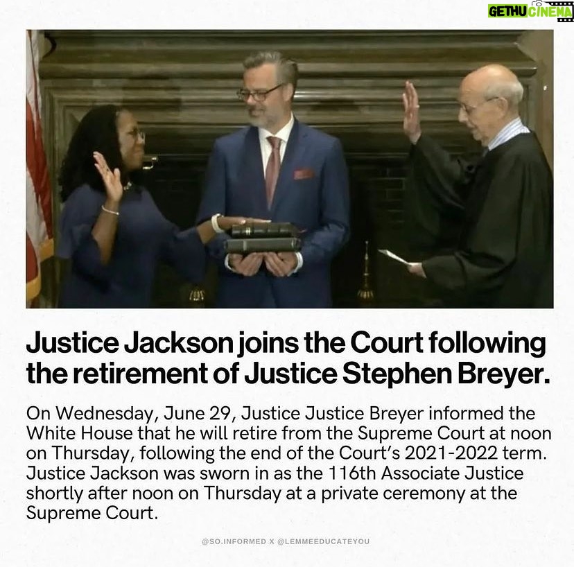 Henny Russell Instagram - Congratulations Judge Jackson! 🙌 I was struck hearing Judge Jackson take her oath today, wondering…did they all swear this oath? Really? Seems like 6 of ‘em need to be reminded. #JudgeJackson #DefendDemocracy #SCOTUS