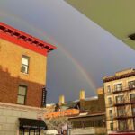Henny Russell Instagram – Ducked under a bus stop shelter during a sudden, brief shower… and this was my reward! #rainbow #I❤️NYC New York City, N.Y.