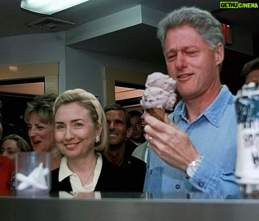 Hillary Clinton Instagram - Joe Biden is continuing a proud tradition of Democratic presidents who really, really appreciate ice cream. #tbt Photo: Ruth Fremson, AP