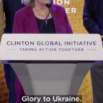 Hillary Clinton Instagram - “Their fight is our fight.” For nearly two years, the world has stood in awe of the courage and resilience of the Ukrainian people. This conflict, and efforts to rebuild Ukraine when the fighting stops, will be a years-long project. That’s why @ClintonGlobal is proud to announce the launch of the CGI Ukraine Action Network to sustain deliberate, international focus on Ukraine, its people, and its future. #CGI2023
