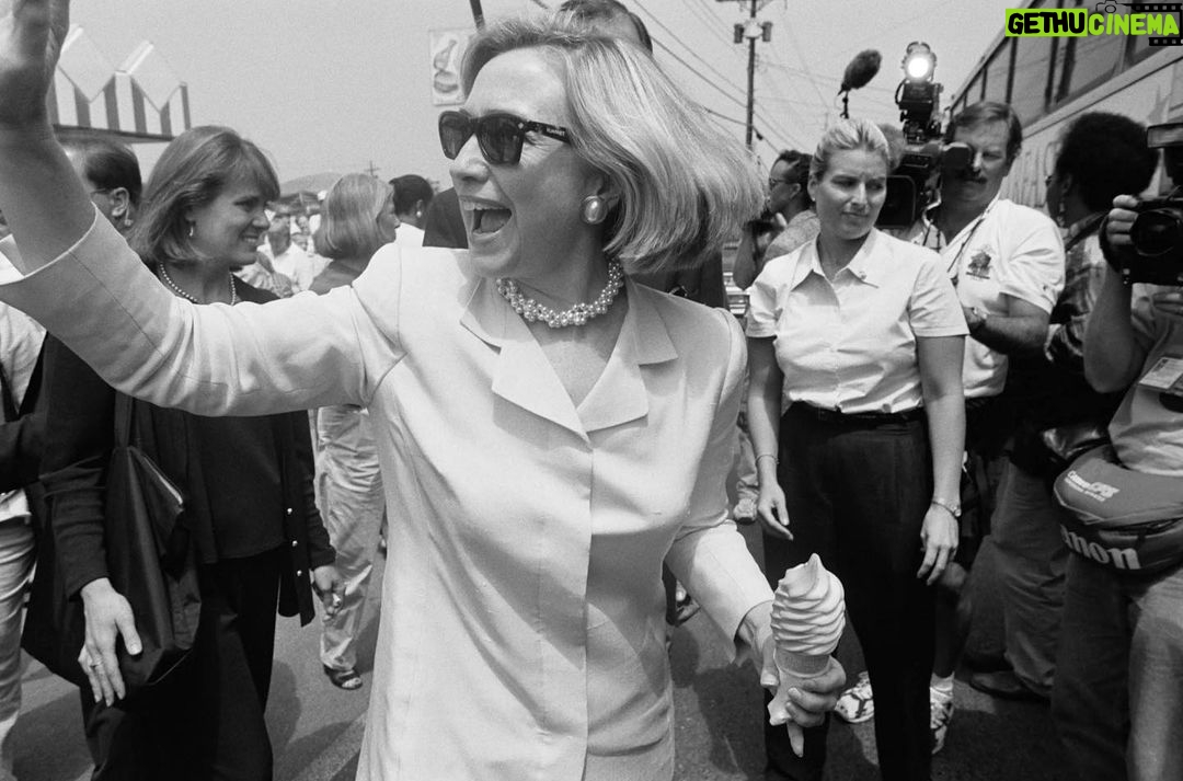 Hillary Clinton Instagram - However you're spending your summer, I hope it involves soft-serve. 🍦 Photo: Diana Walker, Getty
