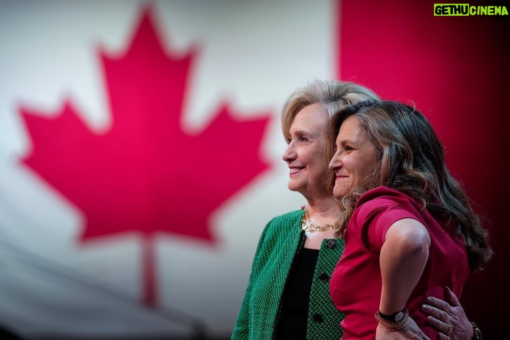 Hillary Clinton Instagram - In Canada, red is my color. Thanks for a wonderful conversation about how to deliver a better future for all, @liberalca!