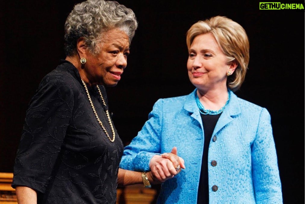 Hillary Clinton Instagram - Maya Angelou would have turned 95 today. ⁣ ⁣ “Here on the pulse of this new day," she wrote, "you may have the grace to look up and out and into your sister’s eyes, into your brother’s face, your country and say simply, very simply, with hope, good morning." #CelebrateAngelou95 #DrAngelou95⁣
