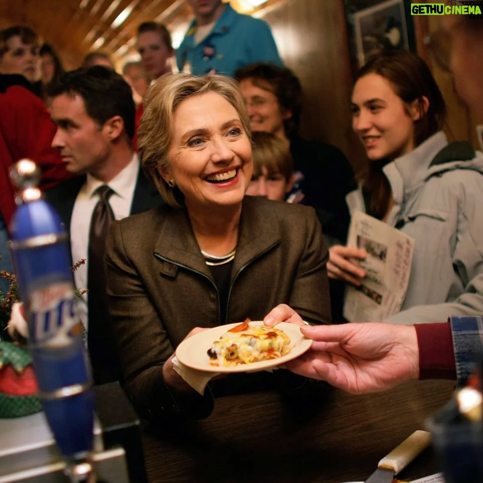 Hillary Clinton Instagram - Happy Pi(e) day! (Pizza counts.) Photo: Joe Raedle, Getty