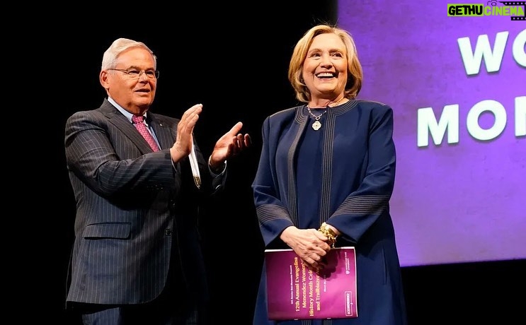 Hillary Clinton Instagram - I know the fight for women’s rights can seem daunting, even overwhelming. If you find yourself tired, or discouraged, or filled with anger—if you find yourself yelling at the television set, or scrolling like a mad person online—remember: we’re not just fighting against these attacks on our rights. We are fighting for a future where everyone has the opportunity to live up to his or her potential. To have access to the care they need. To be able to count on free and fair elections. And to have the freedom to determine their futures. Thanks to Sen. Menendez for inviting me to New Jersey this Women’s History Month to celebrate the progress we’ve made and mark the challenges we still face. As both our mothers knew, no victory or defeat is permanent. We all have to keep showing up, every day, for the America we want. Photos: Danielle Parhizkaran, NorthJersey.com