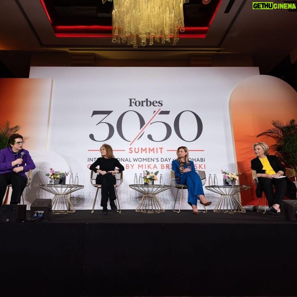 Hillary Clinton Instagram - It filled my cup to join First Lady Olena Zelenska of Ukraine, @billiejeanking, @gloriasteinem, and @mikabrzezinski at the @Forbes 30/50 Summit earlier this month. These women!