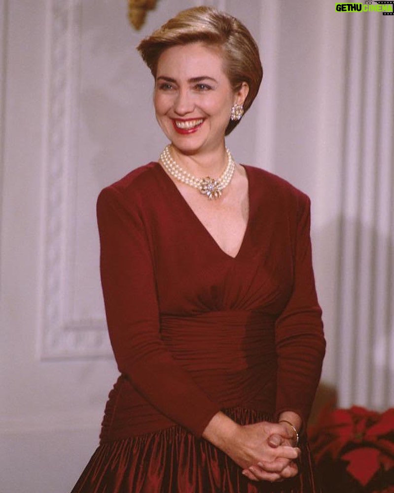 Hillary Clinton Instagram - Getting festive, 1993. #tbt Photo: Getty