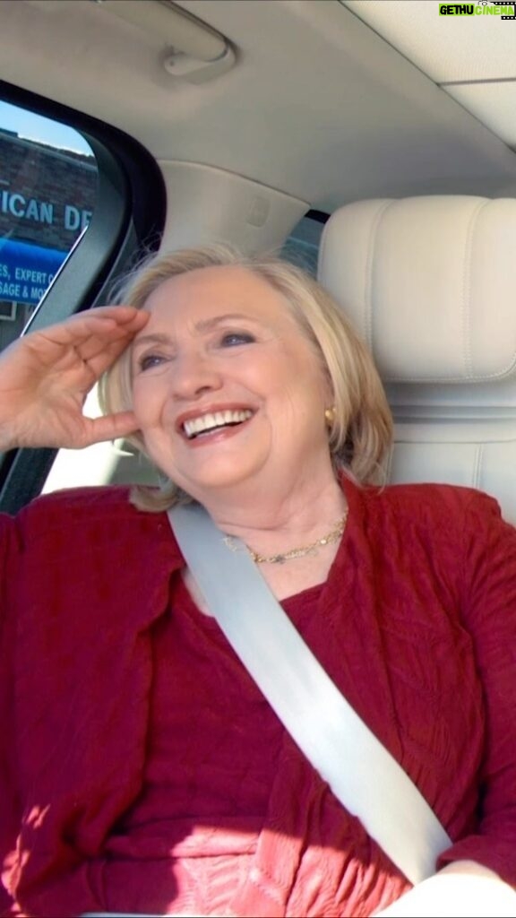Hillary Clinton Instagram - Always, always tell your friend—or your secretary of state—if they have food in their teeth. @AmberRuffin had Chelsea and me on our toes approving messages in our @CarpoolKaraoke episode, now streaming on @appletvplus.