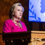 Hillary Clinton Instagram - Yesterday at @georgetown_wps we held a celebration of five women who are working to ensure that each generation is born into a better world than the one before. They're contributing by defending Ukraine, protecting democracy, encouraging women’s meaningful participation in the peacebuilding process, or addressing sexual violence in conflict zones.⁣ ⁣ @OlenaZelenska_official, First Lady of Ukraine, has been a forceful advocate against Russia’s barbaric invasion of her country, and a relentless champion of her determined people.⁣ ⁣ Nobel Prize winner @avalaina_ua's organization, the Centre for Civil Liberties, works to document the sexual violence of Russia’s war so that perpetrators can be prosecuted.⁣ ⁣ Natalia Karbowska leads the Ukrainian Women’s Fund, which brings critical resources to women’s organizations on the front lines of the conflict.⁣ ⁣ Kateryna Levchenko is Ukraine’s Governmental Commissioner for Gender Policy, coordinating and monitoring gender policy across ministries.⁣ ⁣ Finally, Her Royal Highness, the Countess of Wessex, has traveled to some of the touchest conflicts zones to meet with survivors and played a pivotal role in her country’s initiative to rally global action to end sexual violence in armed conflict.⁣ ⁣ I hope you'll join me in feeling filled with hope for the future because of their example and more committed than ever to fighting for the safety of women and girls. #HRCAwards⁣ ⁣ Photos: @GeorgetownUniversity