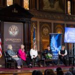 Hillary Clinton Instagram - Yesterday at @georgetown_wps we held a celebration of five women who are working to ensure that each generation is born into a better world than the one before. They're contributing by defending Ukraine, protecting democracy, encouraging women’s meaningful participation in the peacebuilding process, or addressing sexual violence in conflict zones.⁣ ⁣ @OlenaZelenska_official, First Lady of Ukraine, has been a forceful advocate against Russia’s barbaric invasion of her country, and a relentless champion of her determined people.⁣ ⁣ Nobel Prize winner @avalaina_ua's organization, the Centre for Civil Liberties, works to document the sexual violence of Russia’s war so that perpetrators can be prosecuted.⁣ ⁣ Natalia Karbowska leads the Ukrainian Women’s Fund, which brings critical resources to women’s organizations on the front lines of the conflict.⁣ ⁣ Kateryna Levchenko is Ukraine’s Governmental Commissioner for Gender Policy, coordinating and monitoring gender policy across ministries.⁣ ⁣ Finally, Her Royal Highness, the Countess of Wessex, has traveled to some of the touchest conflicts zones to meet with survivors and played a pivotal role in her country’s initiative to rally global action to end sexual violence in armed conflict.⁣ ⁣ I hope you'll join me in feeling filled with hope for the future because of their example and more committed than ever to fighting for the safety of women and girls. #HRCAwards⁣ ⁣ Photos: @GeorgetownUniversity