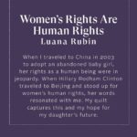 Hillary Clinton Instagram - "When @HillaryClinton traveled to Beijing and stood up for women’s human rights, her words resonated with me. My quilt captures this and my hope for my daughter’s future."— Artist @LuanaRubin Tomorrow, #WomensVoices will celebrate artists like Luana alongside agents of change who are placing women at the center of our leadership, our economy, our health — and so much more. RSVP for your reminder to tune in live at www.clintonfoundation.org/womensvoices