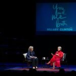 Hillary Clinton Instagram - I had the best time with Patti LuPone, Amber Ruffin, and a sold-out audience in New York City at the first-ever live taping of You and Me Both. We laughed, we cried, and we sang—thankfully, mostly Patti for that last one. Listen to the results in the latest episode of You And Me Both. Find it at the link in my profile or wherever you get your podcasts. Photos: Kevin Yatarola