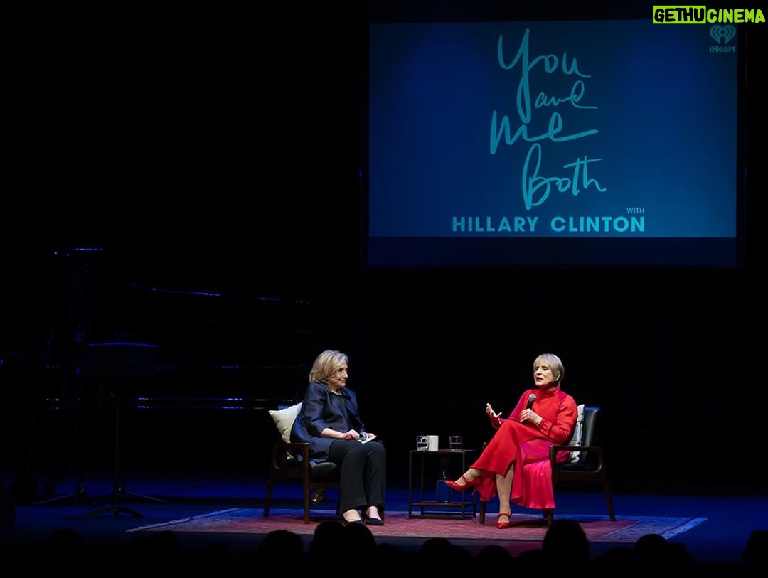 Hillary Clinton Instagram - I had the best time with Patti LuPone, Amber Ruffin, and a sold-out audience in New York City at the first-ever live taping of You and Me Both. We laughed, we cried, and we sang—thankfully, mostly Patti for that last one. Listen to the results in the latest episode of You And Me Both. Find it at the link in my profile or wherever you get your podcasts. Photos: Kevin Yatarola