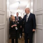 Hillary Clinton Instagram - I'm leaving Munich today with a lot of great memories from @MunSecConf, feeling energized about the global fight for democracy. It's a momentous year, with major elections happening for many of our allies as well as at home. We've got to make the stakes clear to voters around the world: we must choose civil discourse and coexistence over suppression, hatred, and violence. Democracy can be messy and frustrating, but it's endlessly preferable to the alternative. Let's fight for it. Thanks to @USAmbGermany, Amb. Deborah Lipstadt, Prime Minister @ediramaal of Albania, opposition leader @prezident.sveta of Belarus, and more for important conversations yesterday. Photos: ©Amerikahaus–Bavarian Center for Transatlantic Relations and Marc Mueller/MSC