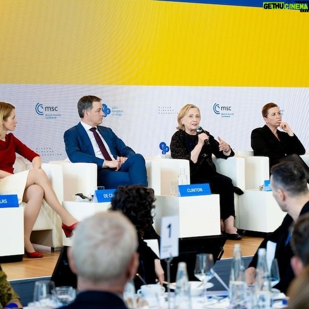 Hillary Clinton Instagram - The outcome of the war in Ukraine will have impacts far beyond Europe. It's a fight in a global battle for democracy, against autocracy. I was glad to attend a @MunSecConf event to discuss what Ukraine needs now and how freedom-loving nations around the world can support our allies. Photos: Nicolas Lobet