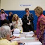 Hillary Clinton Instagram - Calling all Virginians! Today is your last chance to register to vote (without a provisional ballot) for next month's election. It's no exaggeration to say that the outcome will determine the future of reproductive freedom in your state. Get all the information you need at IWillVote.com, and spread the word. Photo: Associated Press⁣