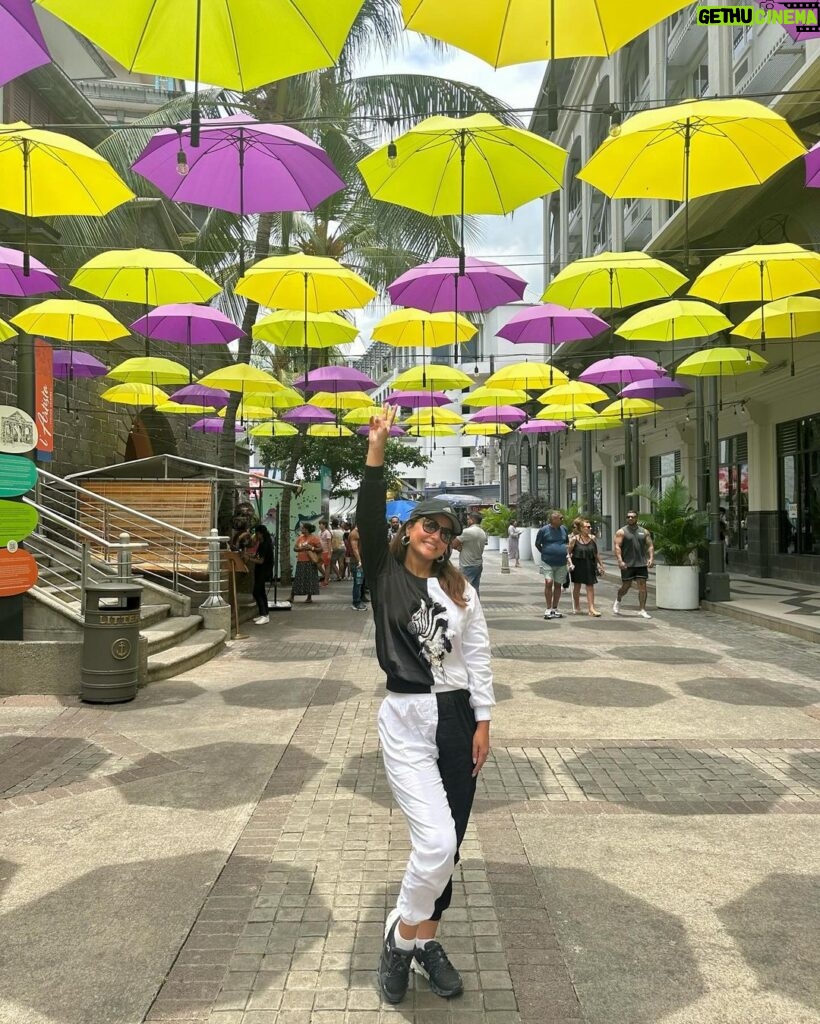 Hina Khan Instagram - Life is better under colourful umbrellas at Port Louis @mauritius.tourism . . . . . . #mauritius #fun #memories #MauritiusNow #FeelOurIslandEnergy #mauritiustourism Port Louis Town, Port Louis, Mauritius