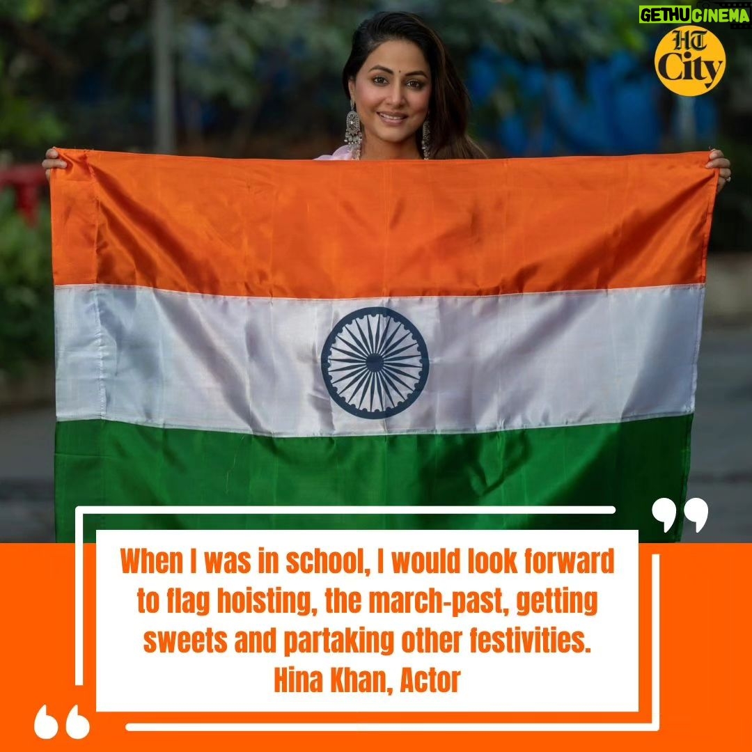 Hina Khan Instagram - Nothing makes Hina Khan prouder than watching the Republic Day parade. “I’m proud to witness India’s diversity, culture and heritage, along with its achievements,” Khan gushes, as she goes on to recall moments from her school days in Lucknow and Srinagar. “I’d look forward to flag hoisting, the march-past, getting sweets and partaking other festivities. I still get goosebumps when the National Anthem is played,” she says in an exclusive shoot with HT City. @realhinakhan @kavita600 📸 @vaalibate #RepublicDay #Indian #HinaKhan #Nationalflag #tiranga #ProudIndian #hinakhanfans