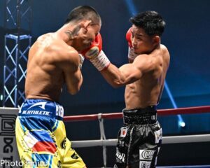 Hiroto Kyoguchi Instagram - .
.
.

🥷✖️🥊

photo of the match

📷 @finito22 

#京口紘人 #hirotokyoguchi #boxing