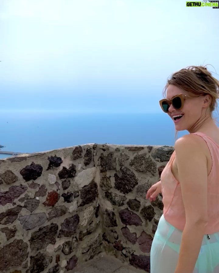 Holland Roden Instagram - Top of Sardinia ❤️ Known for their weaving in Castelsardo. Also get the fish soup but order one day in advance from #pensionepinna (also squid ink pasta!) And their house White Wine Bottle @rohamdp snapping away 📸 (and eating, snorkeling, road tripping, naturally)🌟 it’s the 1st proper vacation I have taken in NINE years 😳 I have always been thankful for the 2/3 day piggy backing I would Mickey Mouse bandage onto work trips. I am grateful to have seen the world at all. But! these few dedicated weeks I will hold dear- never a regret. Climbing into as many crevices as I can in Italy…for now