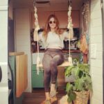 Holland Roden Instagram - There were 25 watt albeit homemade lasers that were viewed from a van hood for three hours, dirt bike toys, a volcanic pit, rigs built for jumping, mad max 101 vibes (the only time ill use the word vibes), the best cortado out of the back of a beautiful Vw Van, bus roof top concerts, yoga, ate better than I have in months @chefjohnathan 💯 but these are the best memories I’m taking - the luckiest girl to have found this van circle of peeps. A day in van life is like a month in the structured world- in three days I feel like I have been with these people all summer ❤️ I’m taking them with me…that and all the dust in every crevice of my body and my van for the next month 🤦‍♀️ @descendonbend 🌟 ( @tinyrollinghomestead - Jen- Im absolutely vying to be this epic woman’s hype girl - the swing/ Hammock/ two year build with no experience in a driveway nonetheless- I have no words how much this girl impresses me) This girl should get thé crédit she deserves 🎉