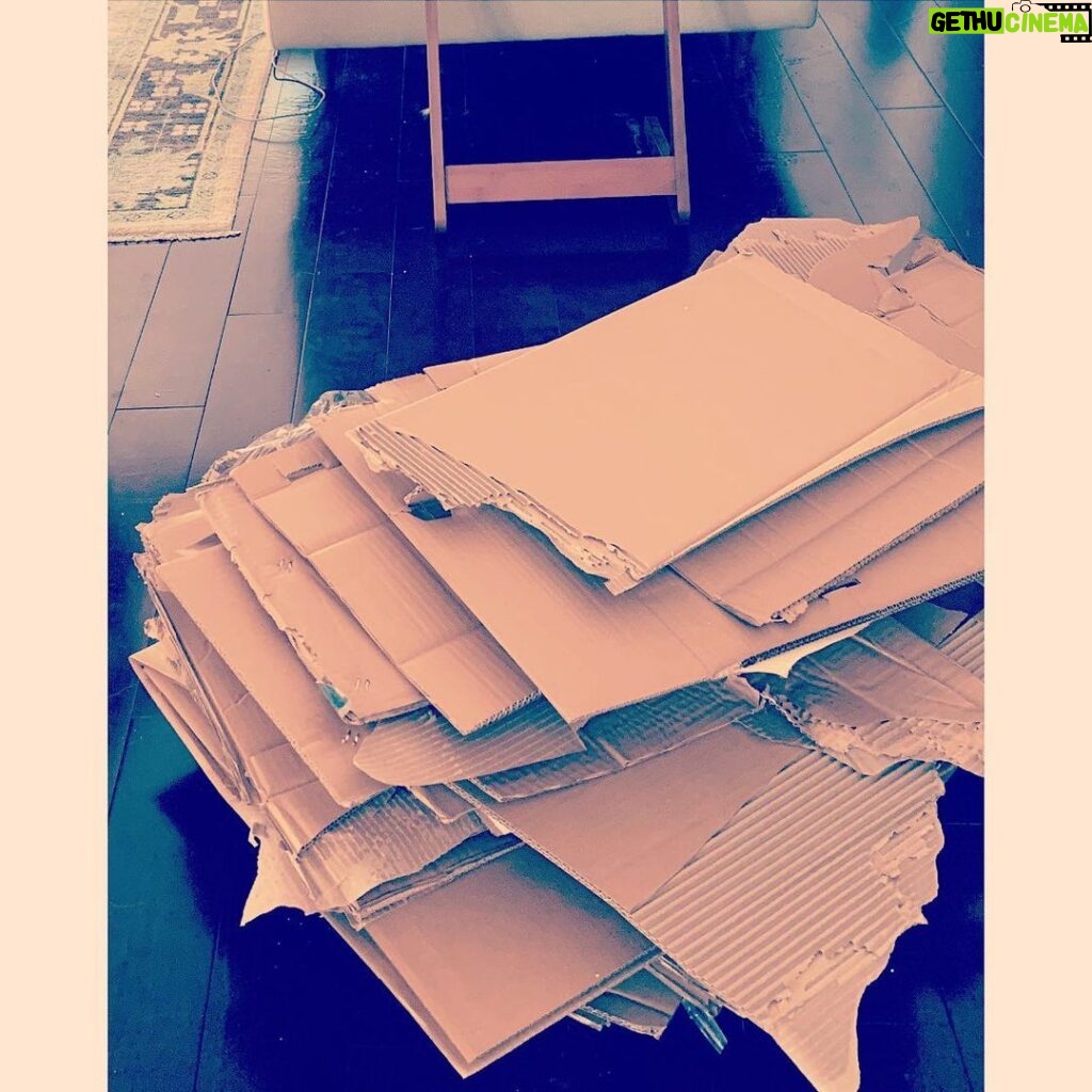 Holland Roden Instagram - A Story: When LA sanitation won’t pick up cardboard boxes… and you become a karate and knife master. #laliving