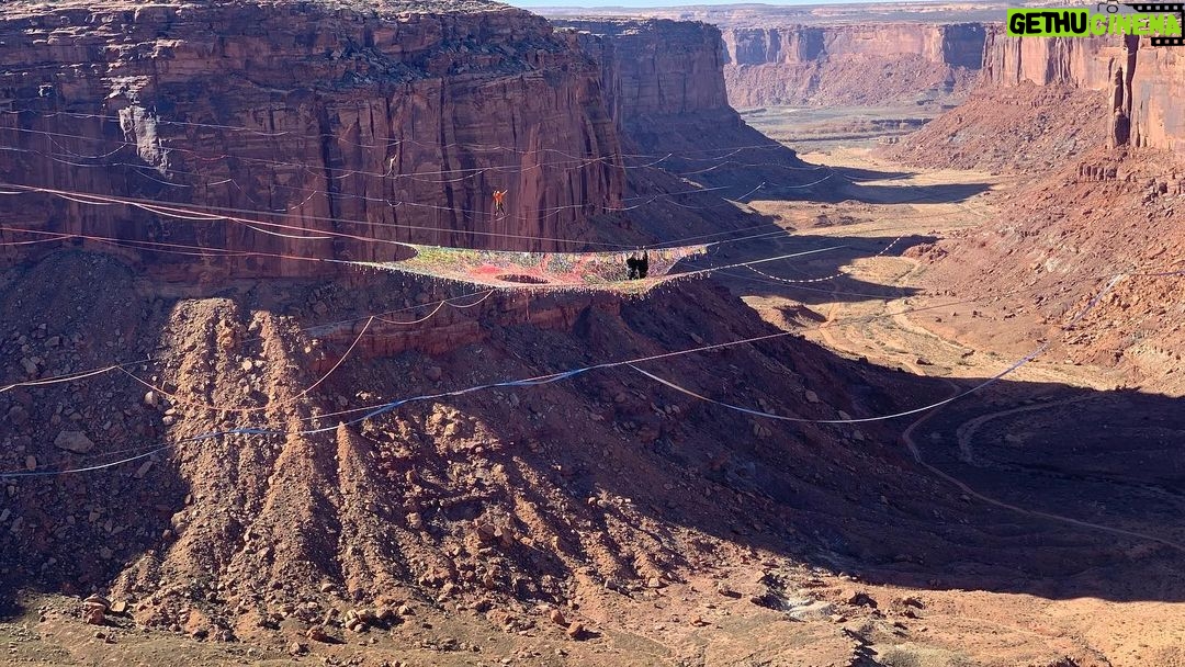 Holland Roden Instagram - Moab has a piece of my heart. Five filled days of pure joy- this is one of the many community activités in the fruit bowl. I have wanted to see the space net in person for 3 years now. And my first time at a Highline park ❤️ the space net only goes up at thanksgiving @sketchyandylewis and crew do it every year. The third pic is a woman who has her two sons BASE jumping through the hole. Everyone knows she is BASE jump expert Dante and his novice little brothers mom. The intimacy of this community is truly so unique. Dalton a new fellow highliner talked about the cave that the father of highline Dean Potter lived in in these parts appropriately named Dean’s cave. I always wait a few days to post pics like this if I do at all bc the trips the van has taken me on I hold so dear. Def not perhaps a normal Turkey day to most but this is my favorite way to celebrate. The crevices of this country amaze me. This is the America I relish in a front row seat to witness. The Fruit Bowl, Moab