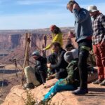 Holland Roden Instagram - Moab has a piece of my heart. Five filled days of pure joy- this is one of the many community activités in the fruit bowl. I have wanted to see the space net in person for 3 years now. And my first time at a Highline park ❤️ the space net only goes up at thanksgiving @sketchyandylewis and crew do it every year. The third pic is a woman who has her two sons BASE jumping through the hole. Everyone knows she is BASE jump expert Dante and his novice little brothers mom. The intimacy of this community is truly so unique. Dalton a new fellow highliner talked about the cave that the father of highline Dean Potter lived in in these parts appropriately named Dean’s cave. I always wait a few days to post pics like this if I do at all bc the trips the van has taken me on I hold so dear. Def not perhaps a normal Turkey day to most but this is my favorite way to celebrate. The crevices of this country amaze me. This is the America I relish in a front row seat to witness. The Fruit Bowl, Moab
