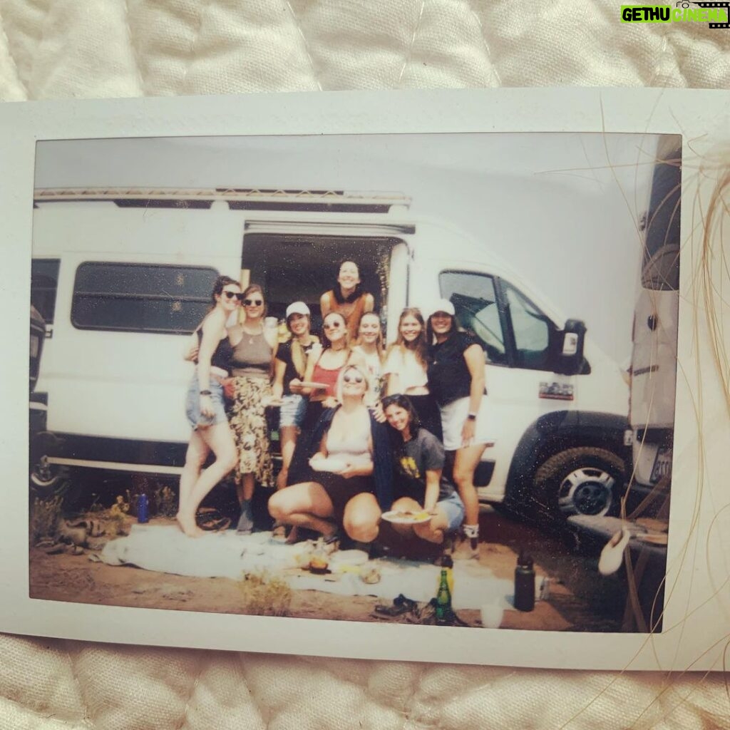 Holland Roden Instagram - There were 25 watt albeit homemade lasers that were viewed from a van hood for three hours, dirt bike toys, a volcanic pit, rigs built for jumping, mad max 101 vibes (the only time ill use the word vibes), the best cortado out of the back of a beautiful Vw Van, bus roof top concerts, yoga, ate better than I have in months @chefjohnathan 💯 but these are the best memories I’m taking - the luckiest girl to have found this van circle of peeps. A day in van life is like a month in the structured world- in three days I feel like I have been with these people all summer ❤️ I’m taking them with me…that and all the dust in every crevice of my body and my van for the next month 🤦‍♀️ @descendonbend 🌟 ( @tinyrollinghomestead - Jen- Im absolutely vying to be this epic woman’s hype girl - the swing/ Hammock/ two year build with no experience in a driveway nonetheless- I have no words how much this girl impresses me) This girl should get thé crédit she deserves 🎉