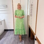 Holly Willoughby Instagram – Morning Monday… aww I’ve missed you!!!!! See you on the @thismorning sofa at 10am… we have the co-author of The Rules on the show today! #hwstyle💁🏼‍♀️✨ dress by @ro_and_zo 🧚🏻