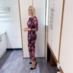 Holly Willoughby Instagram - Good morning Monday… see you on @thismorning at 10am with @josiegibson85 … if you can’t wait to put up your Christmas tree then how about a Halloween tree? 🌲 🎃 @burnett_georgina shows us how. #hwstyle💁🏼‍♀️✨ dress by @tedbaker 🩷