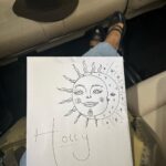 Holly Willoughby Instagram – Oooo my favourite script-art yet!!!! Thank you @thismorning ⭐️🌝🌛✨
