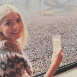 Holly Willoughby Instagram - Thank you to my family for the best birthday weekend… Lions and Lie-in’s pretty much sums it up 🦁😴 @portlympnepark #lions #sleepover #lionlodge Thank you for your birthday messages as well… super grateful 💘 Port Lympne Hotel & Reserve