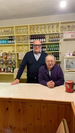 Hugh Wallace Instagram - I visited Enniscorthy yesterday & popped in for a chat with Phyllis McDonald in her bar, it was like stepping back in time. @antiquetavernenniscorthy has its roots even further back! 
Amazing medieval town lots of local shops restaurants and live music 🎶
& @bellheatherinteriors for your interiors needs!
#enniscorthy