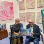 Hugh Wallace Instagram - I had the pleasure of meeting Rachel McBride today. Her art work is so gorgeous, fantastic colours & textures. When I asked Rachel to tell me about her subject matter she responded ‘Preferring to abandon recognisable subject matter for a world of abstraction. My work is inspired not by who, but by what, focusing on the paint itself as the subject, obsessed by colour and texture. Ultimately my subconscious is given a paintbrush.’ And her art does that! #artist #artistofinstagram @iamrachmcbride Dublin, Ireland