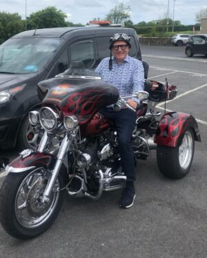 Hugh Wallace Instagram - I’m trying out new ways of travelling! 
What do you think? 
🏍 🛥 
Darren McGibney was the captain, such an interesting person to chat with. 
#shannon #ferry #motorcycle #kerry